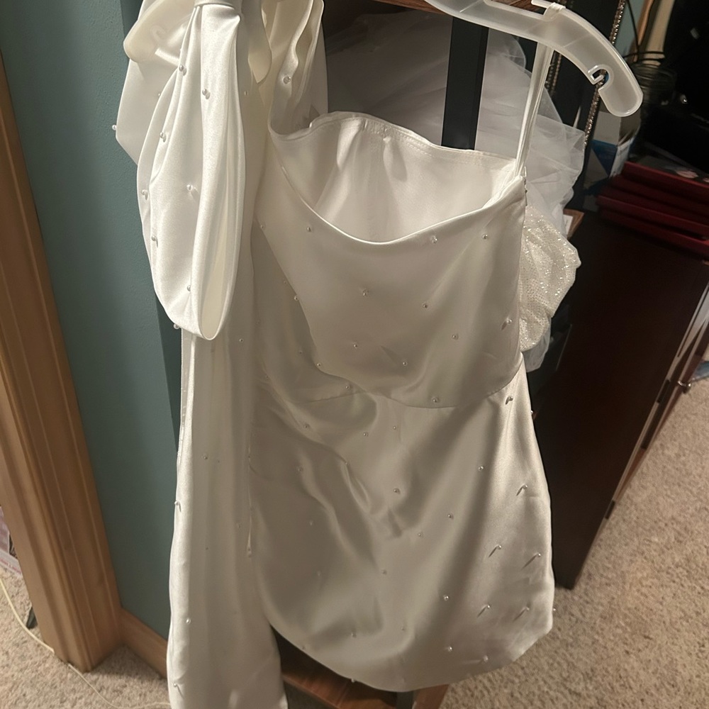 White cocktail dress
